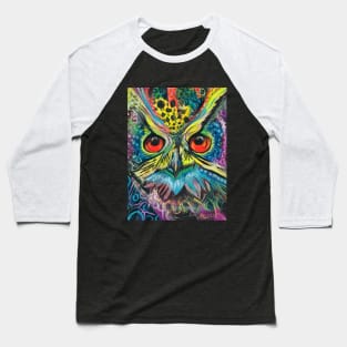 Starry Owl Baseball T-Shirt